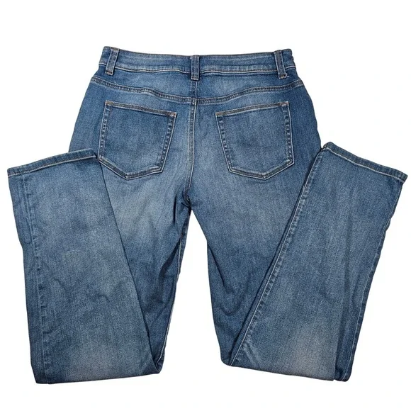 Chicos The Platinum Boyfriend Jeans Tapered Leg Medium Wash Blue Women's 00/XS/2 - Picture 3 of 12